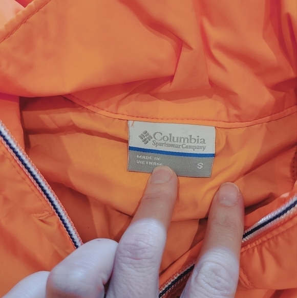 Columbia Sportswear Women's Orange Peach Wind Rain Coat Size Small - Picture 3 of 4